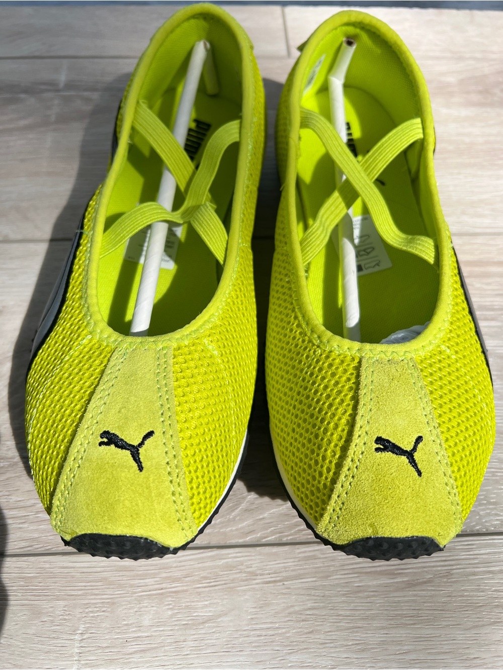 BNIB Puma H-Street Ballet Flats Lime Smash / Silver Women's Size 38.5 (US 7.5)